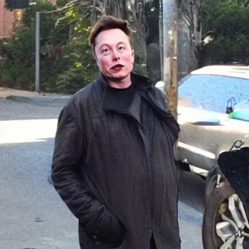 Prompt: elon musk as a homeless man