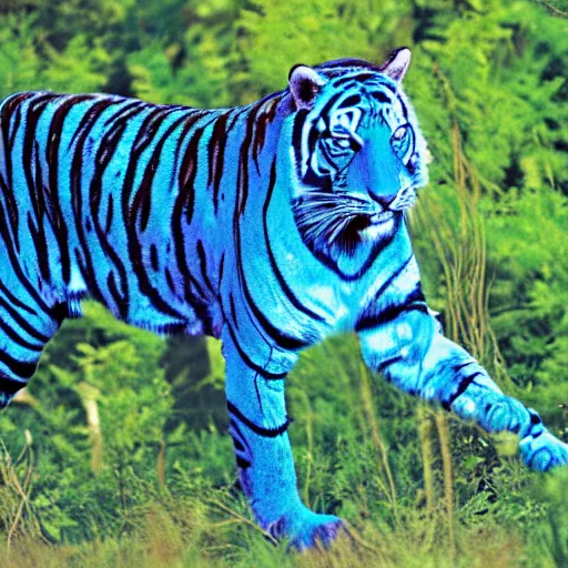 Prompt: blue tiger