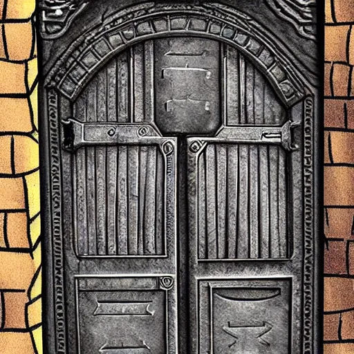 iron arc gate door texture, cartoon art style, 2 d | Stable Diffusion |  OpenArt