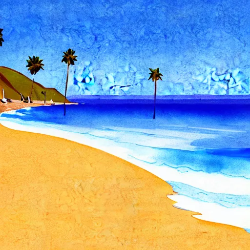 Image similar to california beach illustration