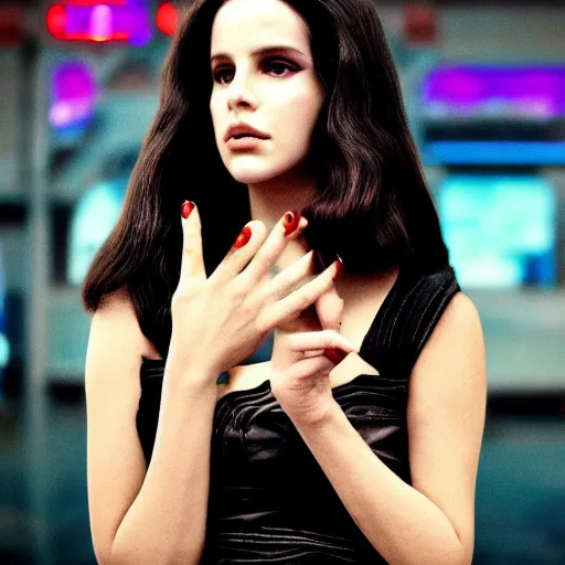 Image similar to cyberpunk lana del rey trending