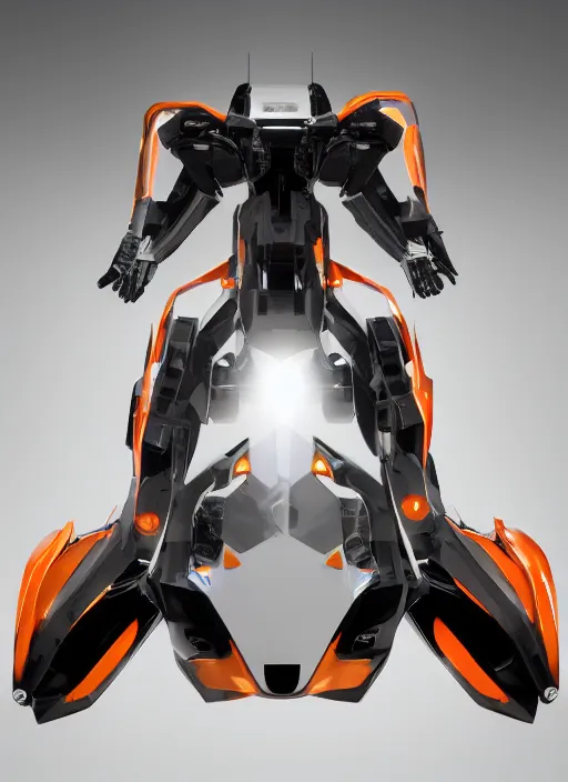 Image similar to a Photorealistic dramatic hyperrealistic full frame render of a Sleek futuristic exosuit Freedom Formula Racing Mech,Ultra realistic details,glossy white metal,Orange racing stripes,weathered surfaces,by Hidetaka Tenjin,Yoh Yoshinori,Yoji Shinkawa,Masamune Shirow,Beautiful dramatic dark moody tones and lighting,cinematic atmosphere,studio lighting,shadows,dark background, Octane render,8K