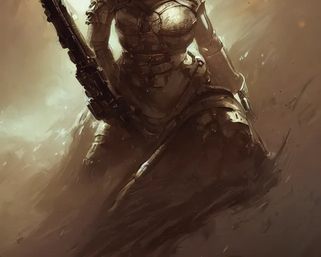 Prompt: portrait of nadezhda konstantinovna krupskaya as a doomguy slaying demons, hd shot, digital portrait, beautiful, artstation, comic style, by artgerm, guy denning, jakub rozalski, magali villeneuve and charlie bowater