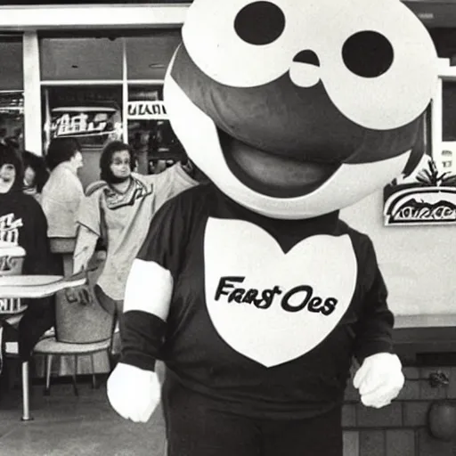 Image similar to The mascot for a once-popular fast food chain, 1980