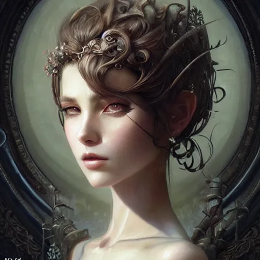 Image similar to aerith gainsborough, intricate, elegant, highly detailed, smooth, sharp focus, award - winning, masterpiece, in the style of tom bagshaw, cedric peyravernay, peter mohrbacher, pinterest