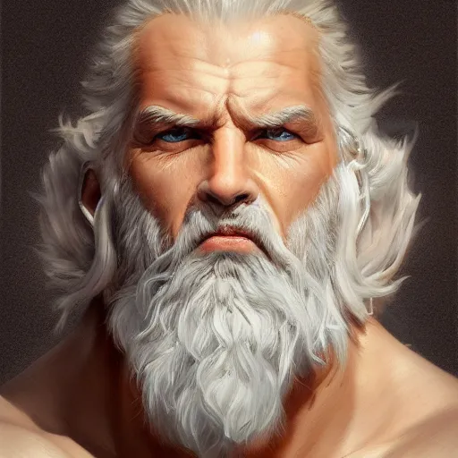 Image similar to portrait zeus, ultradetailed, digital art, irina french, heraldo ortega, mandy jurgens, golden ratio, art canvas, award winning, masterpiece trending on artstation 8 k 1 5 0 mpx