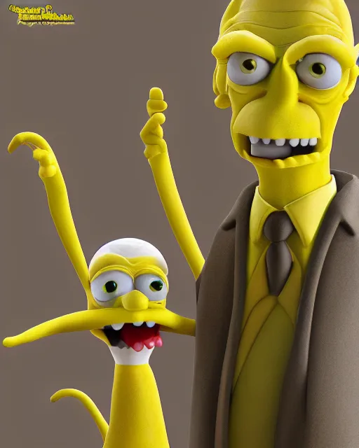 Prompt: i bring you love mr burns high quality 3d render