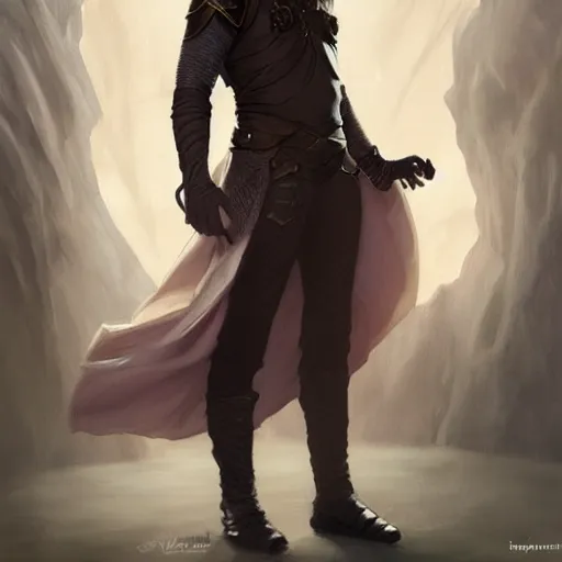 Prompt: an epic fantasy comic book style full body portrait painting of a young blonde boy who is over confident, wearing plain thief clothes, d & d, fantasy, intricate, elegant, highly detailed, digital painting, artstation, concept art, matte, sharp focus, illustration, art by artgerm and greg rutkowski and alphonse mucha