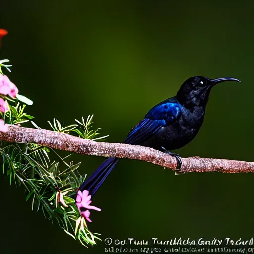 Prompt: nz Tui bird, surreal