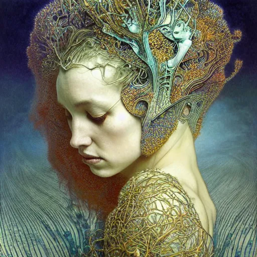 Prompt: queen!! of jupiter by zdzisław beksinski, iris van herpen!!!, raymond swanland and alphonse mucha. highly detailed!, hyper - real, beautiful!