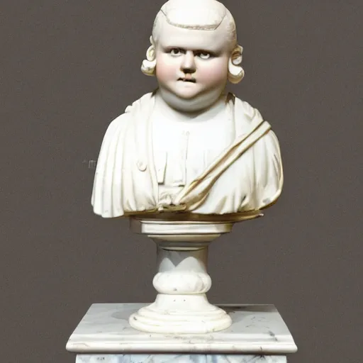 Prompt: 18th century historical marble sculpture of Bobby Hill,