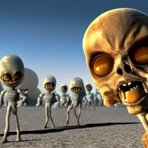 Image similar to film still of mars attacks movie scene ultrarealism surreal