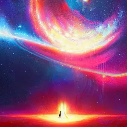 Image similar to a quasar in space, by anato finnstark, by alena aenami, by john harris, by ross tran, by wlop, by andreas rocha