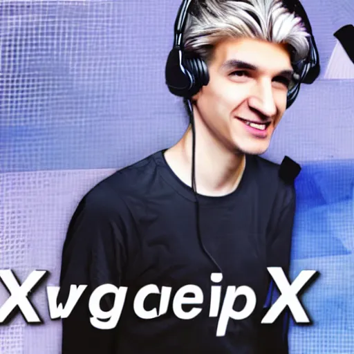 Image similar to a badly photoshopped stream image of xqc