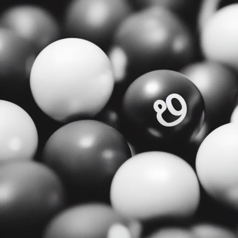 Image similar to close up shot of an 8 ball