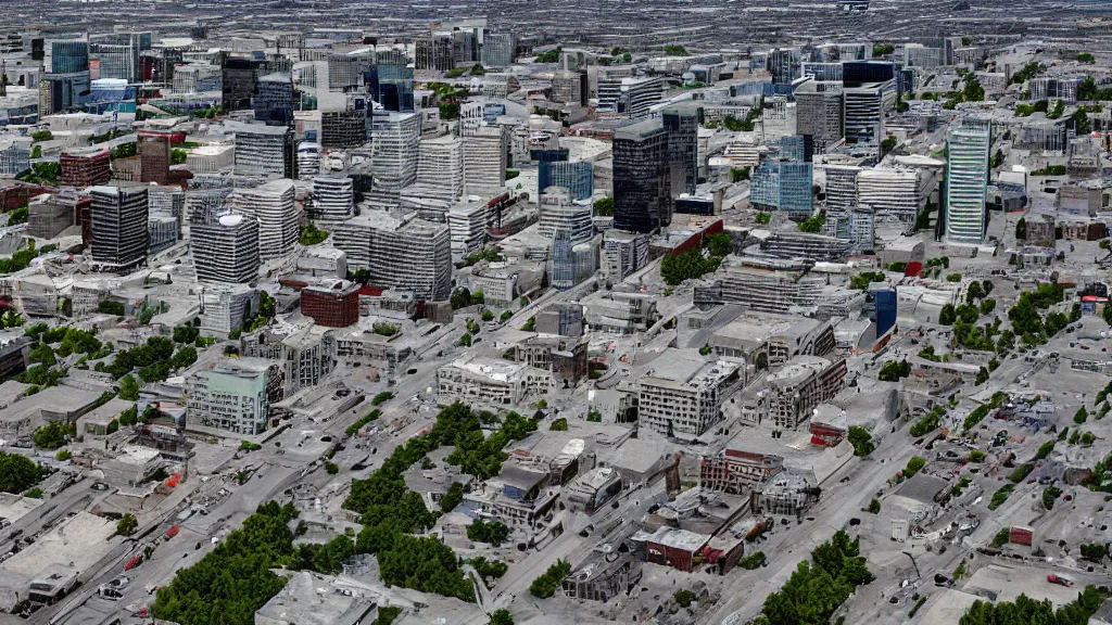 Prompt: tilt shift undeviating winnipeg