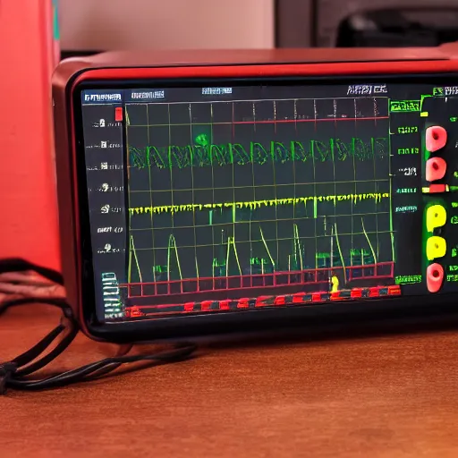 Prompt: red dead redemption 2 oscilloscope machine in real life