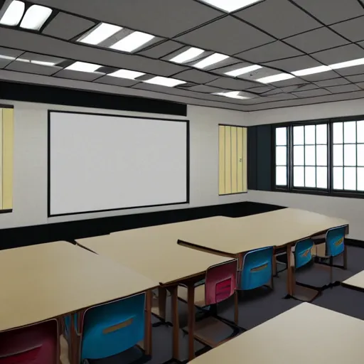 ArtStation - Anime style Japanese classroom