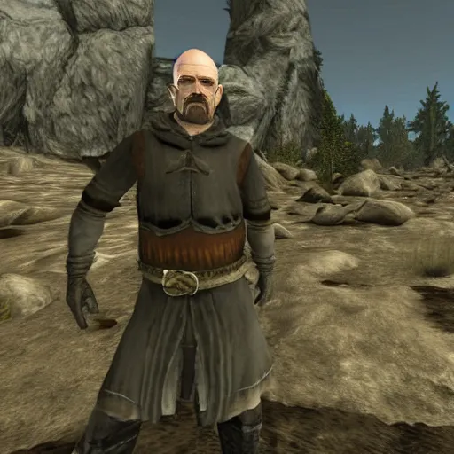 Image similar to walter white in skyrim