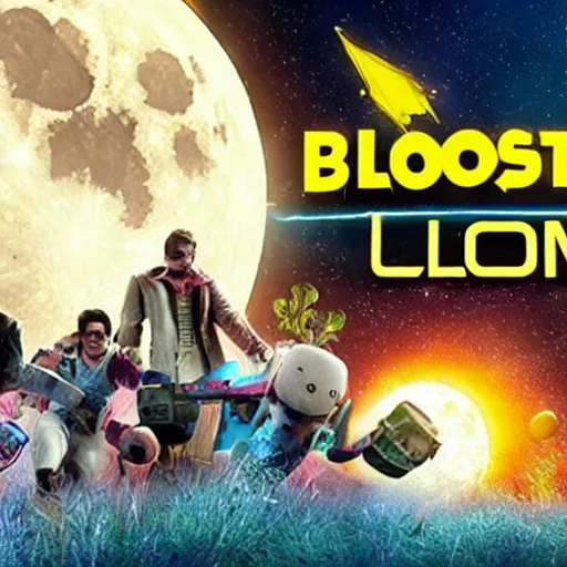 Image similar to blockbuster in moon