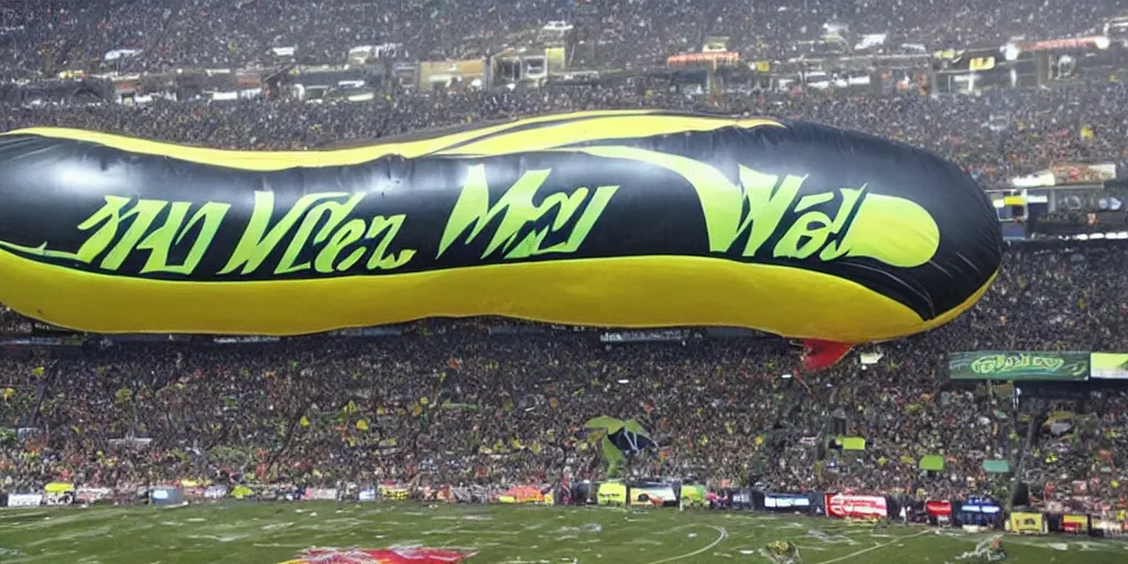 Image similar to mtn dew sponsors the game day blimp