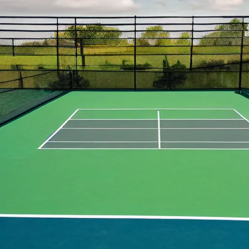 Image similar to 6 0 s art of tennis court at the pool