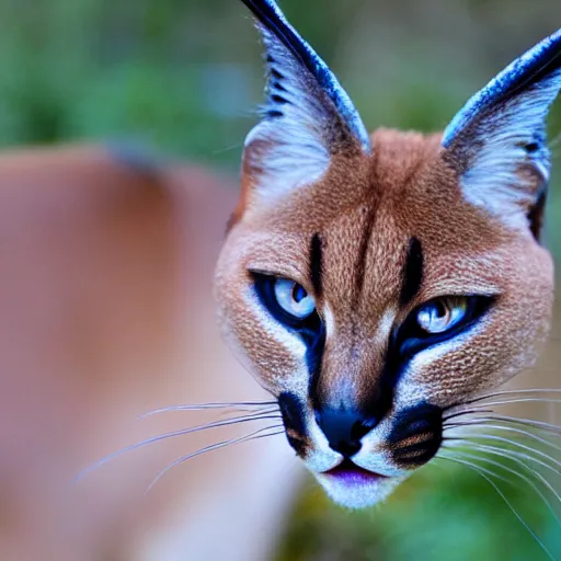 Prompt: caracal smoking cigar