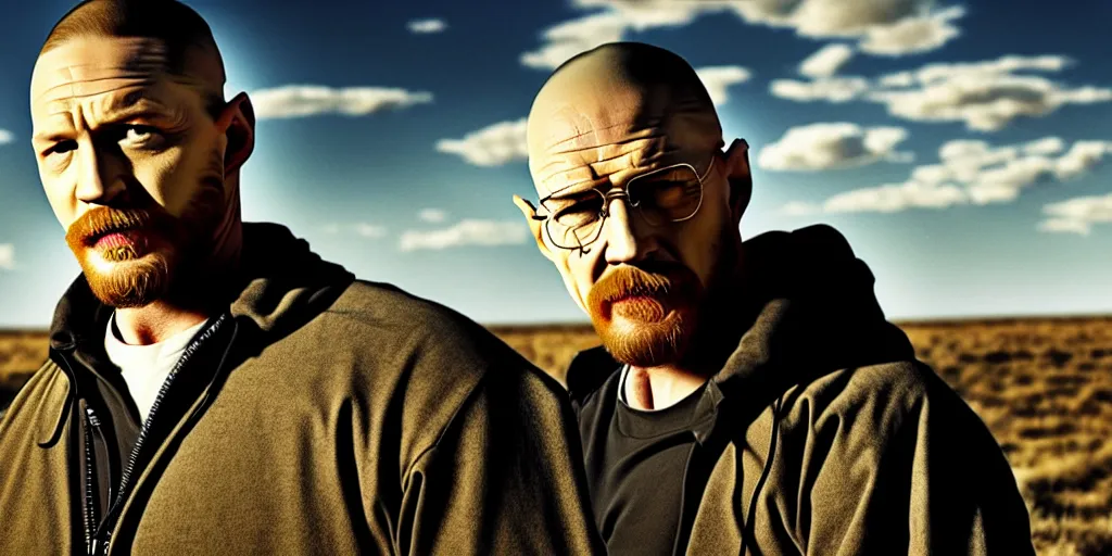 Prompt: Tom Hardy as Breaking Bad, walter white 4K quality Photorealismn