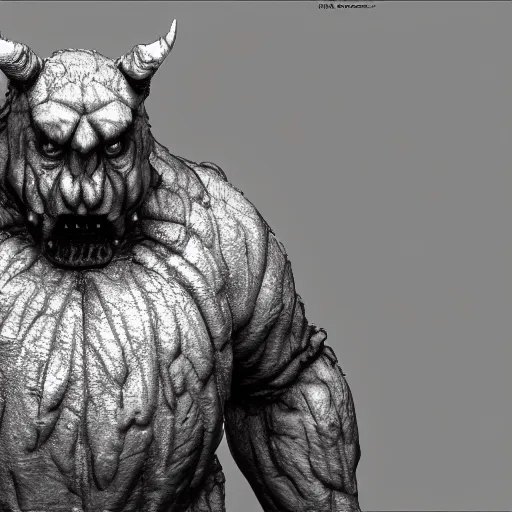 Image similar to winnie the poo demon. eldenring boss, zbrush, arnold render, unrealengine 5, dark souls, horror, extremely detailed