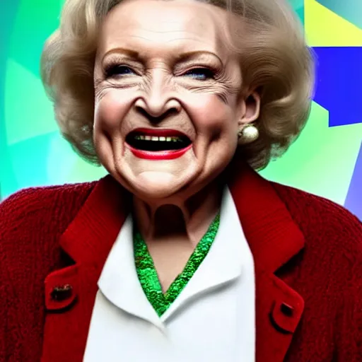 Image similar to betty white as the hulk