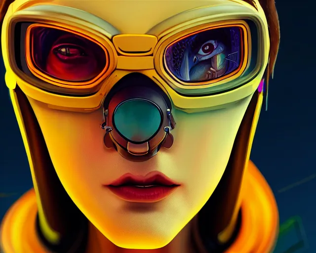 Image similar to closeup painting of bee, cyberpunk, portrait, hyperdetailed, artstation, cgsociety, 8 k, synthwave by tangerine dream