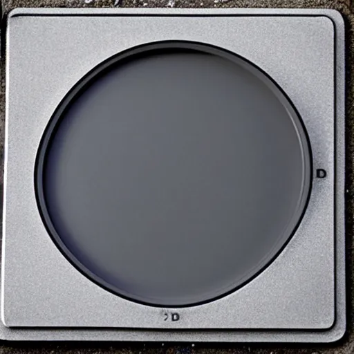 Prompt: jonathan ive dieter rams drain manhole cover