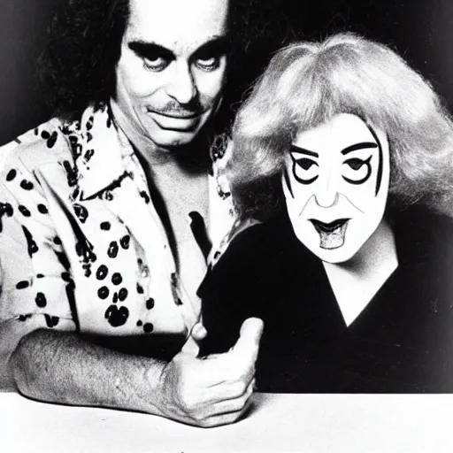 Prompt: 1976 a hand puppet with googly eyes 16mm Almodovar John Waters Russ Meyer Doris Wishman old photo