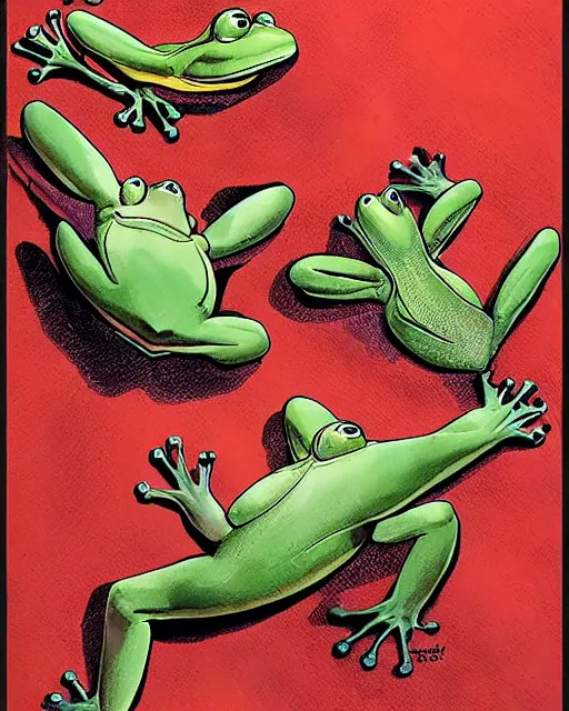 Image similar to two happy frogs by glenn fabry
