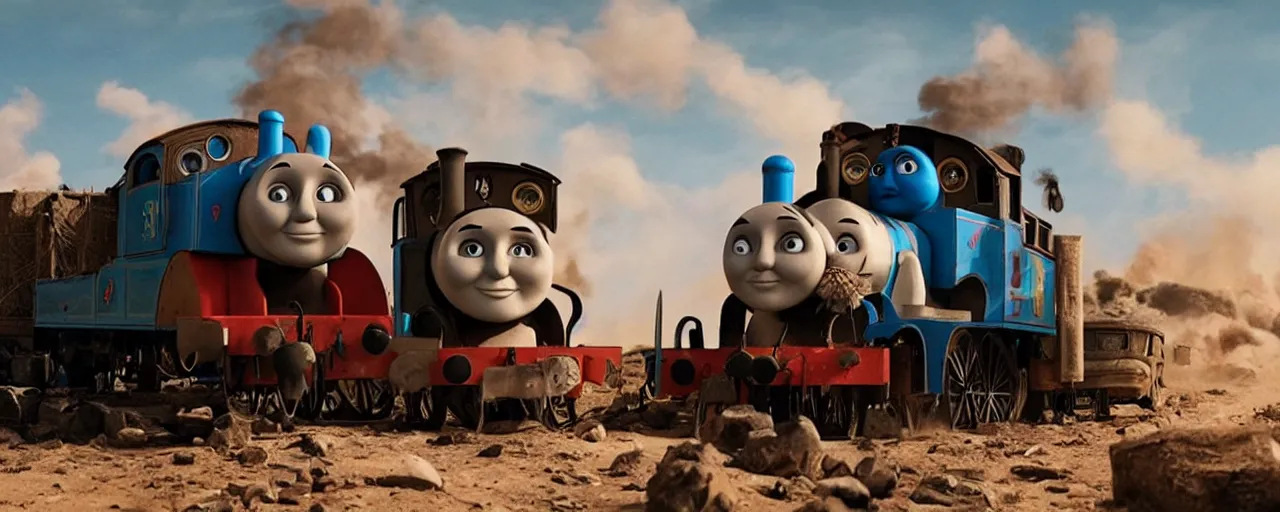 Image similar to Thomas the Tank Engine in MAD MAX: FURY ROAD