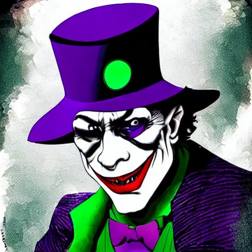 Image similar to the riddler as the joker