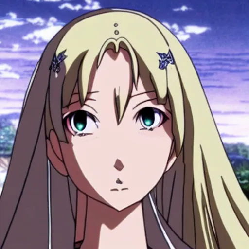 Image similar to galadriel as an anime character