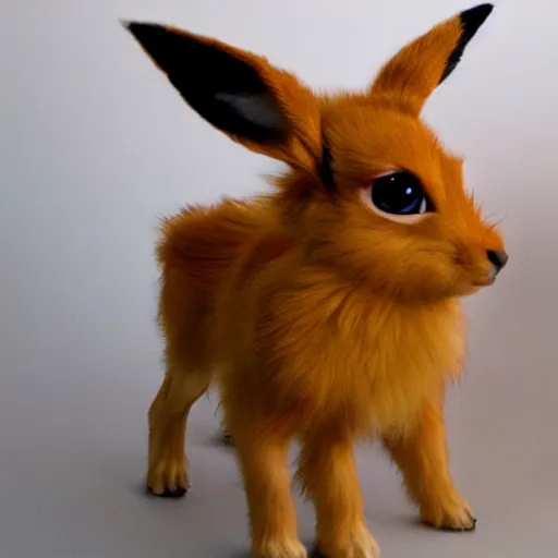 Image similar to a photo of a real life Eevee