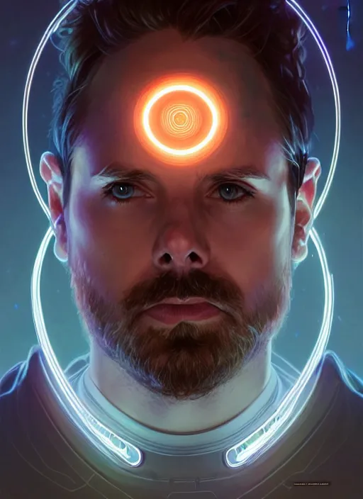 Prompt: symmetry!! portrait of charlie day, sci - fi, tech wear, glowing lights!! intricate, elegant, highly detailed, digital painting, artstation, concept art, smooth, sharp focus, illustration, art by artgerm and greg rutkowski and alphonse mucha