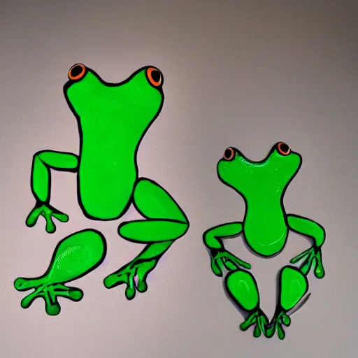 Image similar to human form bodypainting. tileable frogs painted on a human figure.