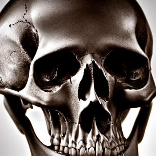 Image similar to A photo of {a skull of an Alien} , professional photograph, studio lighting, highly detailed