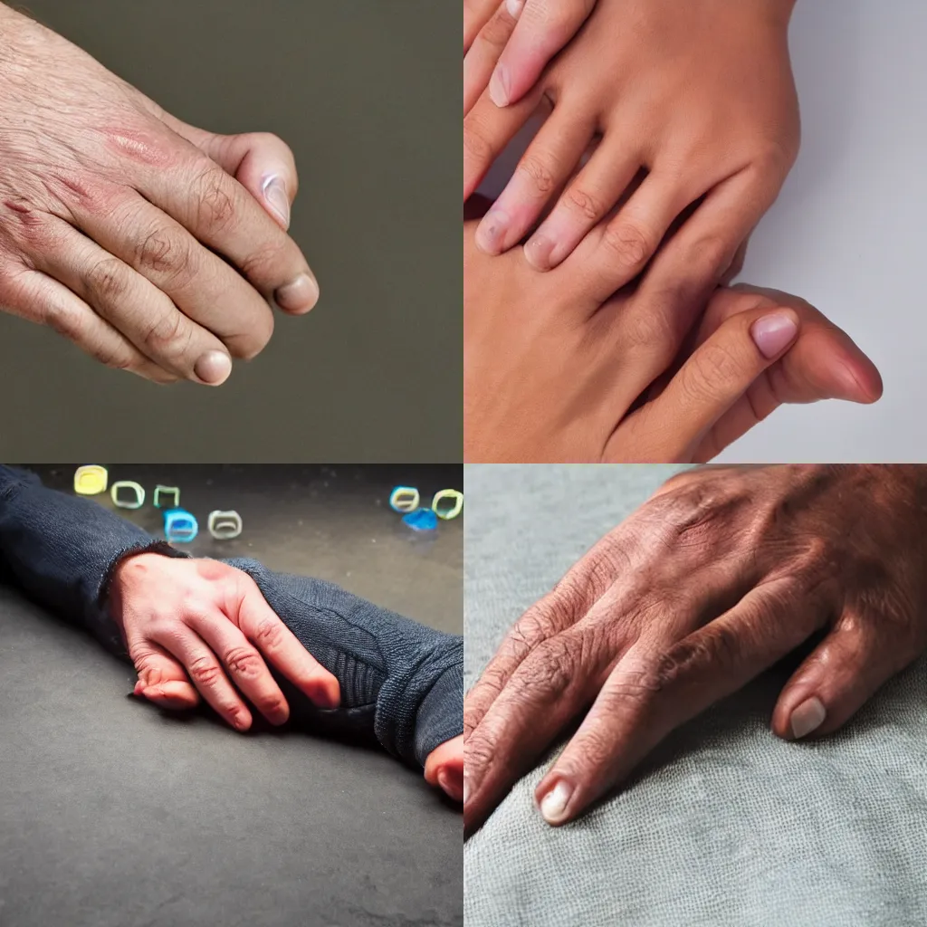 Prompt: strong hands gripping, fingers and thumb, knuckles, finger nails