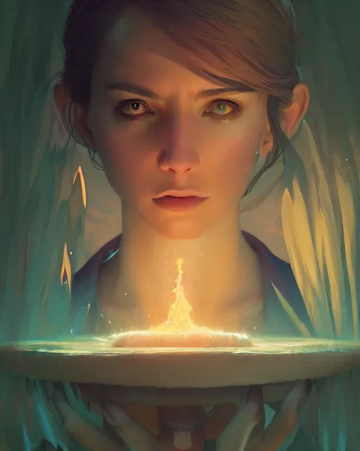 Image similar to mage casting a water spell, highly detailed vfx portrait, unreal engine, greg rutkowski, loish, rhads, beeple, makoto shinkai and lois van baarle, ilya kuvshinov, rossdraws, tom bagshaw, alphonse mucha, global illumination, detailed and intricate environment