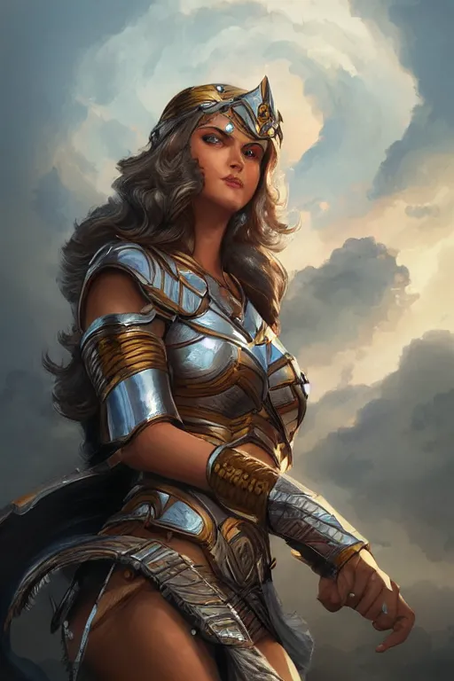 Image similar to amazon valkyrie athena, d & d, fantasy, portrait, highly detailed, headshot, digital painting, trending on artstation, concept art, sharp focus, illustration, art by artgerm and greg rutkowski and magali villeneuve