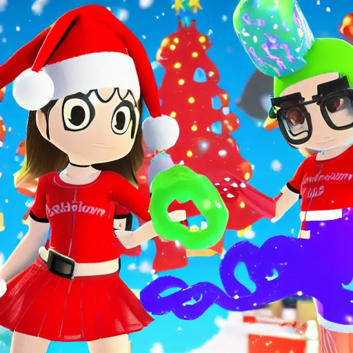 Image similar to Splatoon 3 Christmas event outfit