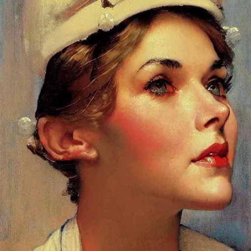Image similar to portrait of a woman's eye with warm eyes, beautiful and elegant, warm and seductive ， detailed depiction, norman rockwell, jacob collins, tom lovell, frank school