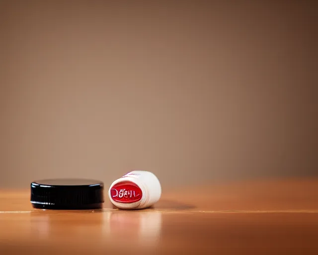 Prompt: 5 5 mm photo of a pile of lip balm on a wooden table. dof. bokeh. magical atmosphere. art by greg rutkowski. highly detailed 8 k. intricate. lifelike. soft light. nikon d 8 5 0.