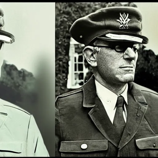 Prompt: Bernie sanders as a WW2 soldier, vintage photograph, restored photo