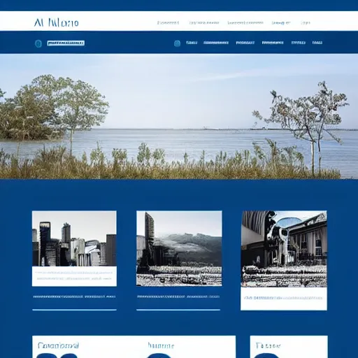 Image similar to a website template, blue theme