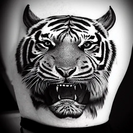 Image similar to head of a tiger tattoo
